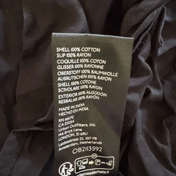 Free People Black Lace-Trim Mini Dress - Picture 8 of 8